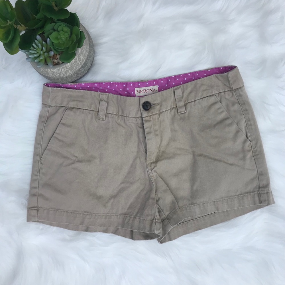 Merona Khaki Shorts (Size 4)- In Great Condition